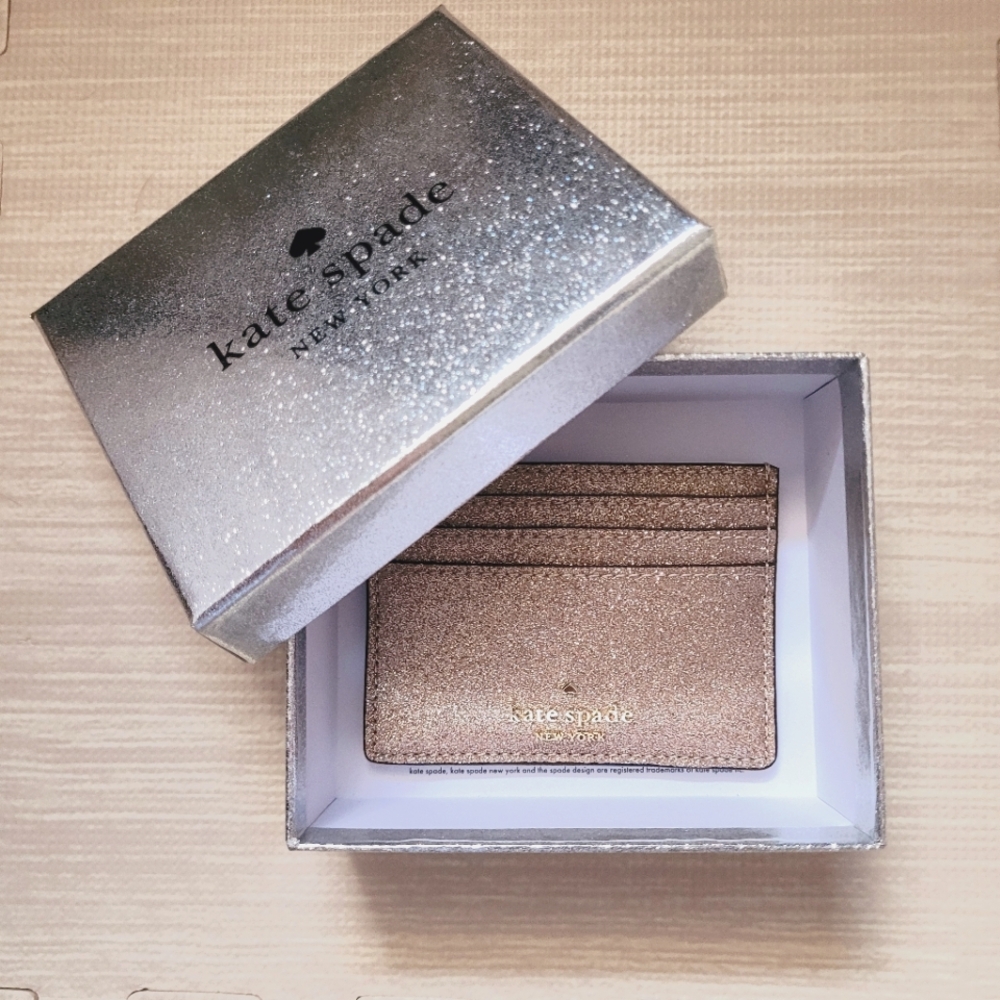 Boxed Kate Spade Rose Gold Card Holder